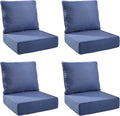 Outdoor Cushion Set 24x24x6 in Patio Seat and Back Cushions - 4-Pack