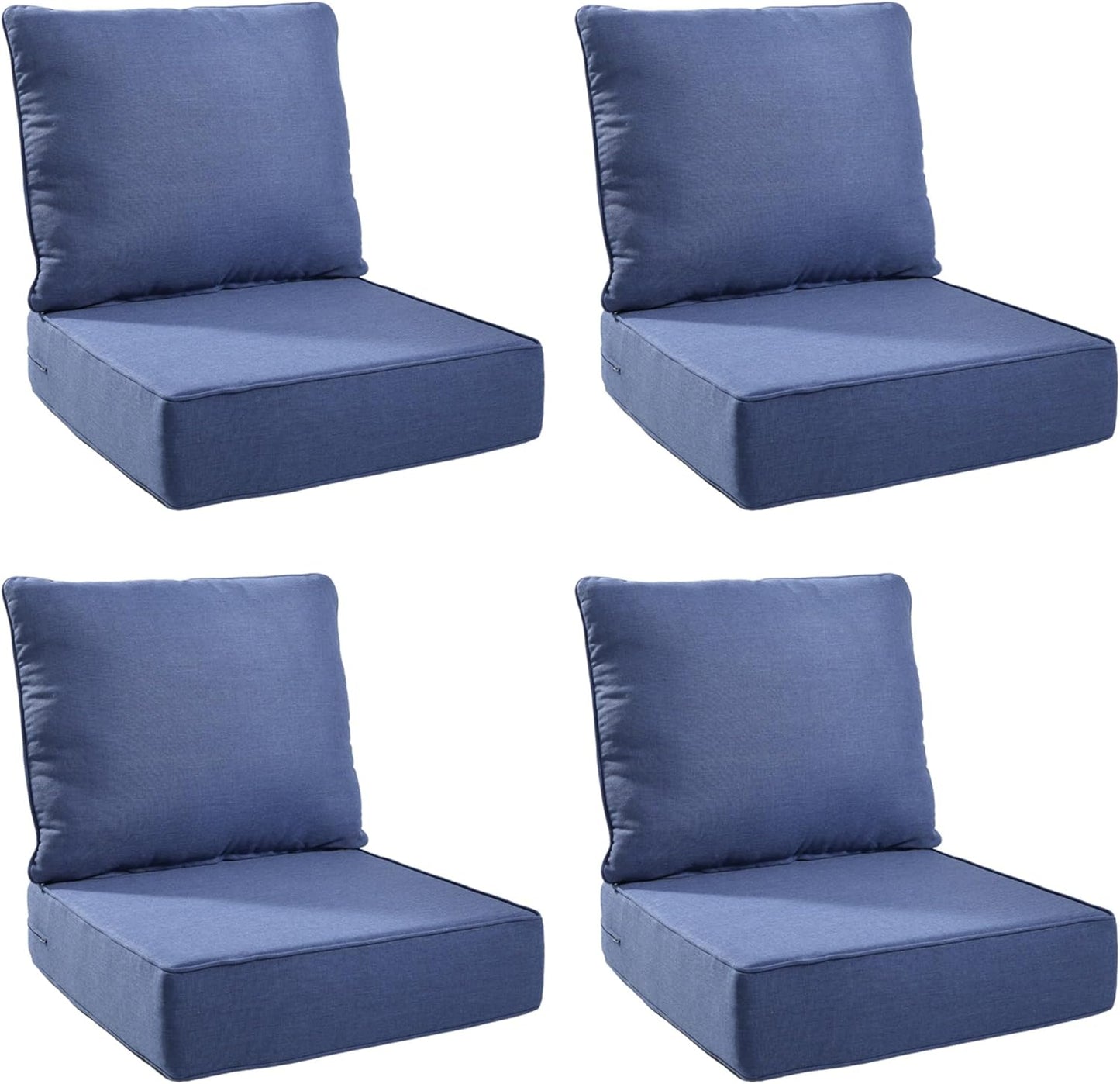 Outdoor Cushion Set for Patio Furniture - 6 Inch Thick Foam