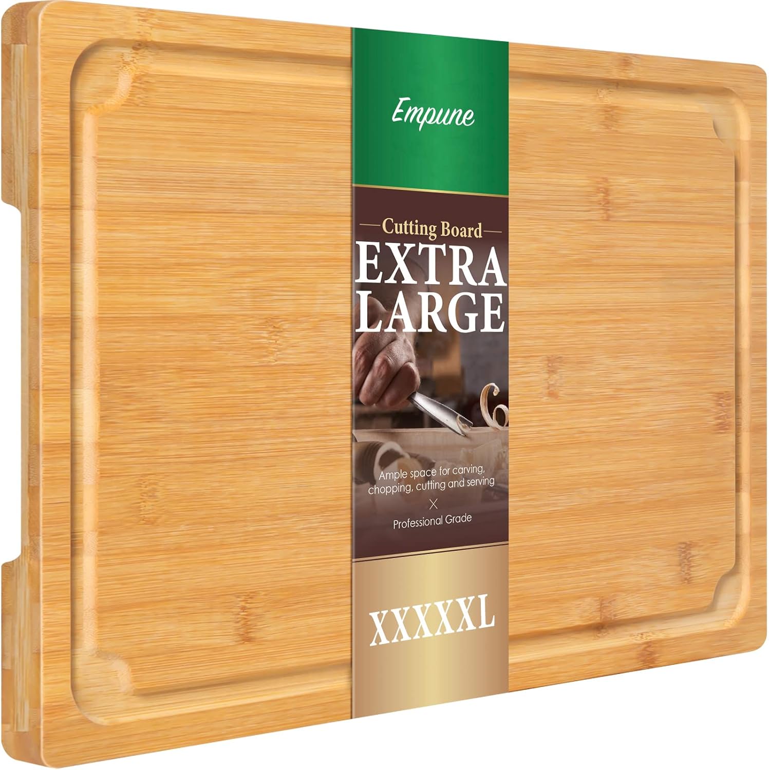 36 x 24 Extra Large Bamboo Cutting Board with Juice Groove