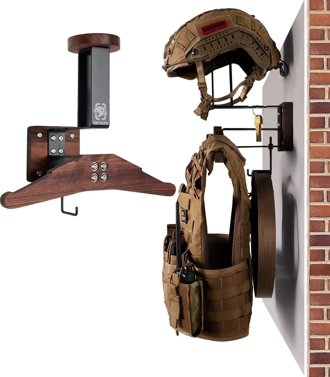 OneTigris Tactical Gear Wall Mount for Motorcycle Helmets