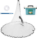 Handmade Saltwater Fishing Cast Net 3/4/5/6/8 ft Radius - Durable Cast