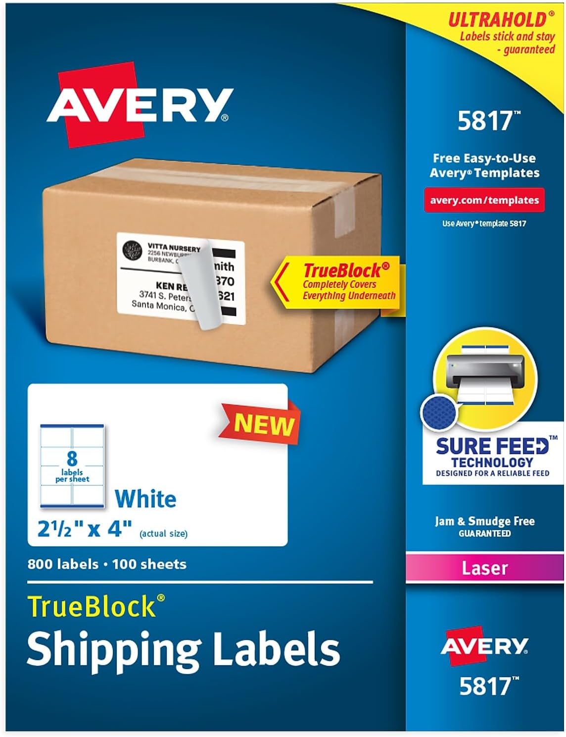Avery Printable Blank Shipping Labels for Easy Customization