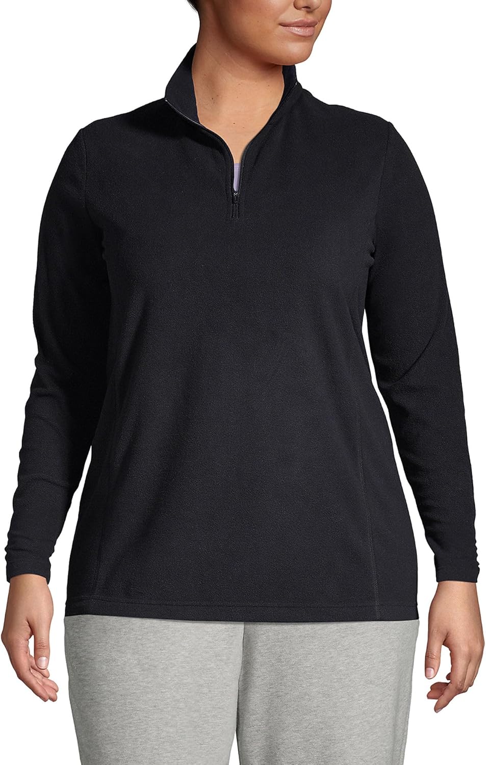 Lands' End Anyweather Fleece Quarter Zip Pullover for Comfort