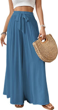 Bsubseach Wide Leg Palazzo Pants for Women - Flowy High Waisted Summer