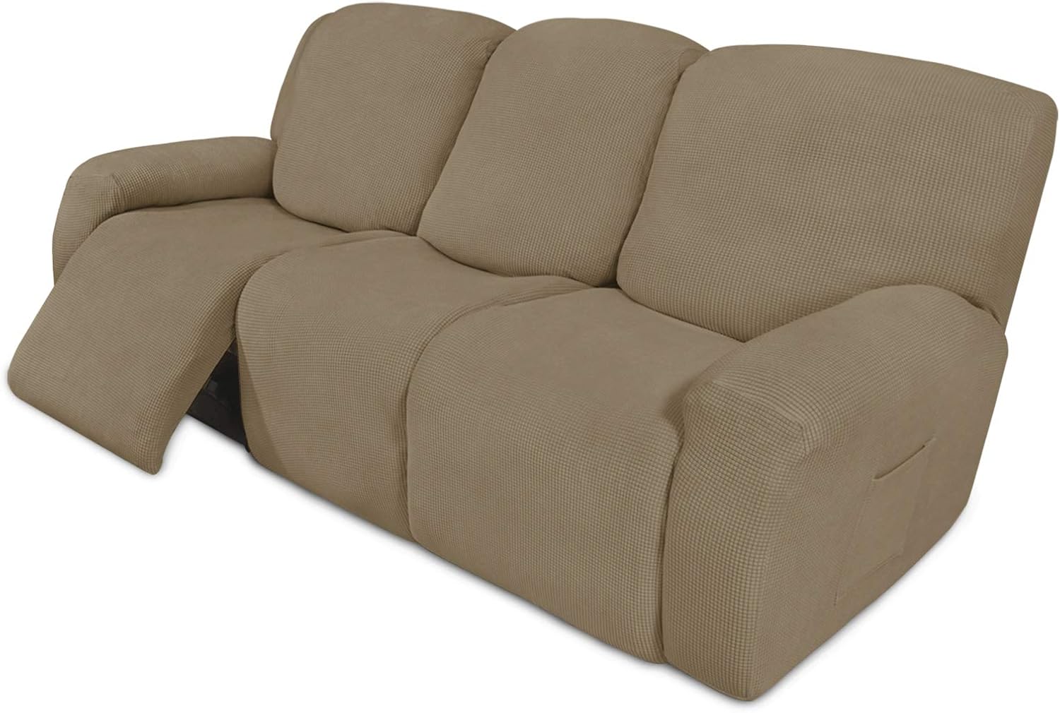 Recliner Sofa Slipcover Protector for Kids in Soft Tan Fabric