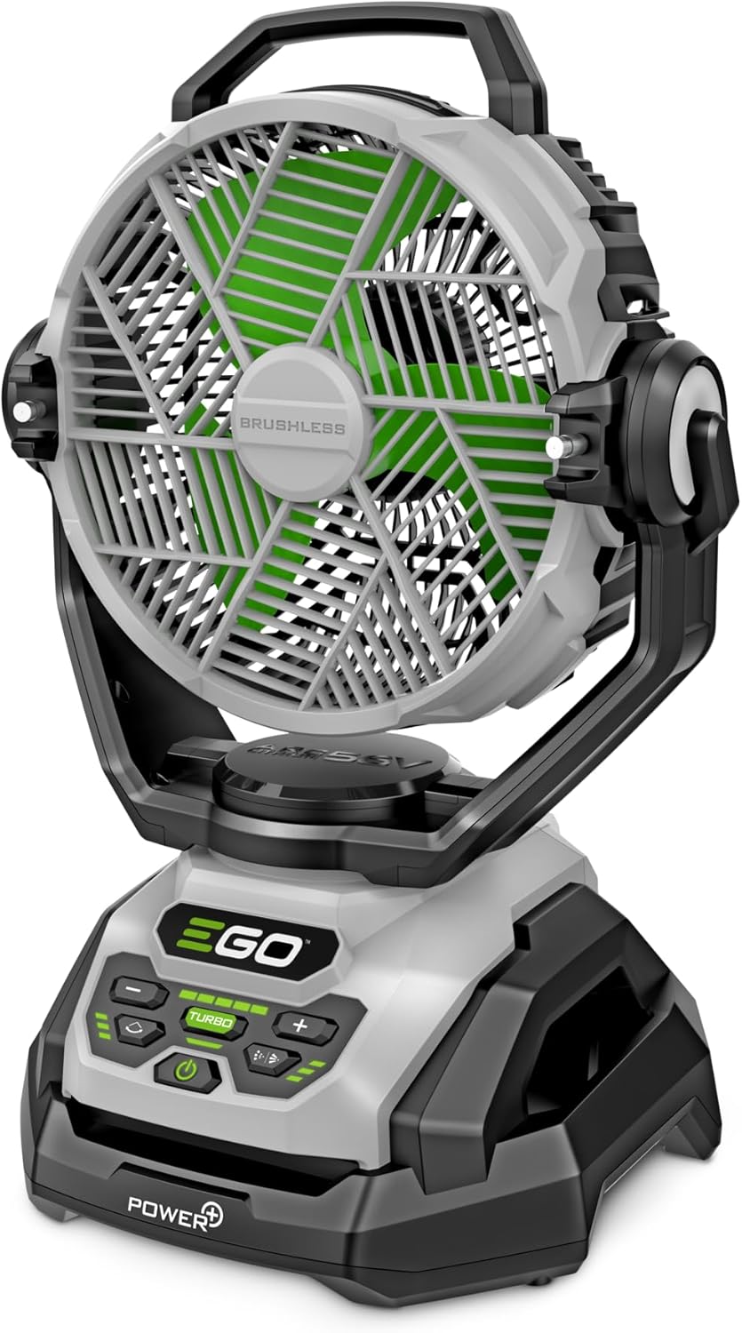 EGO POWER+ Portable Misting Fan for Outdoor Comfort and Coolness