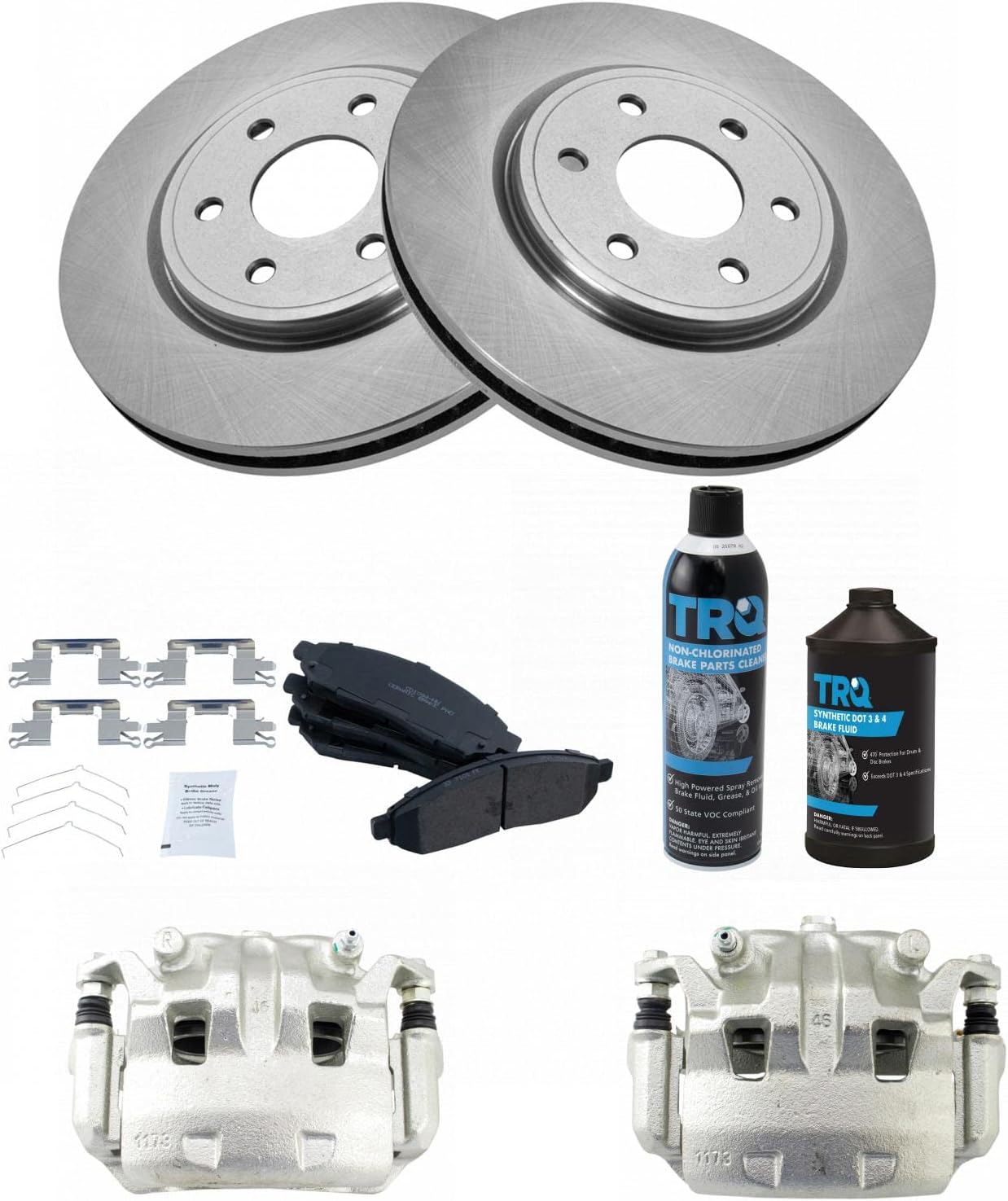 TRQ Front Brake Pad & Rotor Kit for Nissan Frontier & Pathfinder