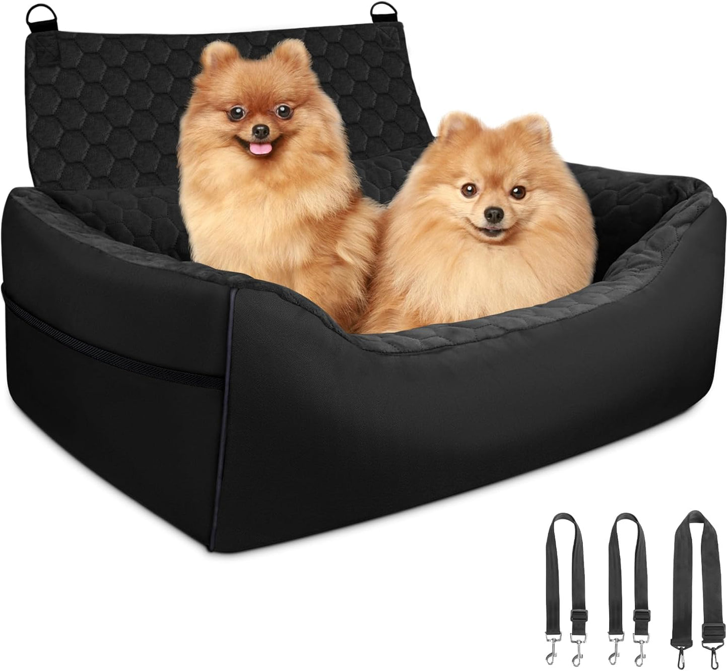 INFANZIA Detachable Foam Dog Car Booster Seat for Large Dogs