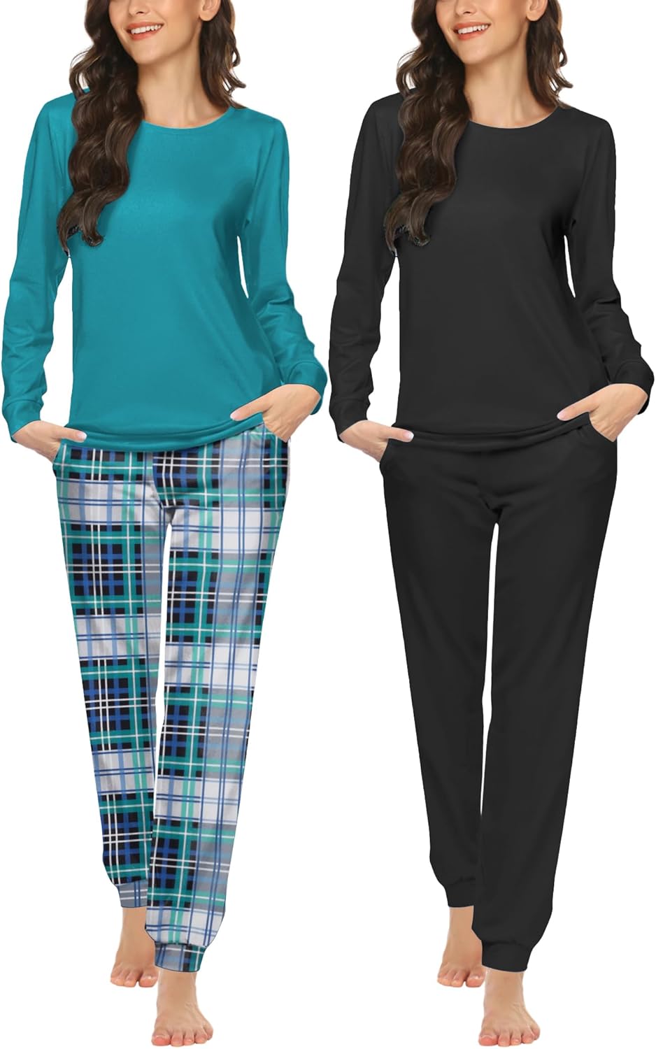 Ekouaer 2 Pack Women's Pajama Set for Ultimate Comfort