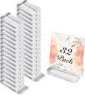 3 in Acrylic Sign Holders, 32 PCS Clear Place Card Holders - Minimal