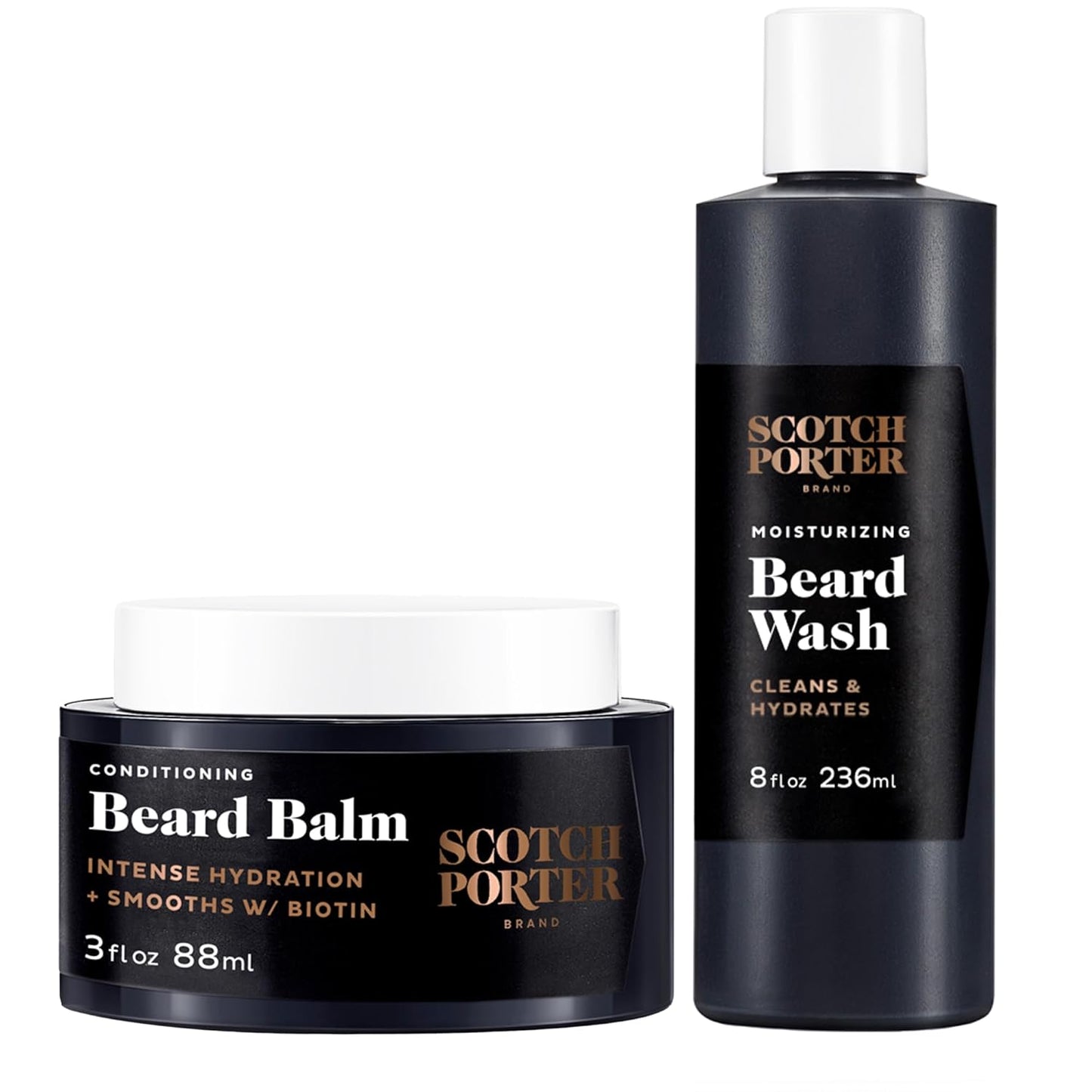 Scotch Porter Conditioning Beard Balm & Wash Bundle for Growth