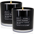 After Dark Teak Mahogany Scented Soy Jar Candle - Luxury Two Pack