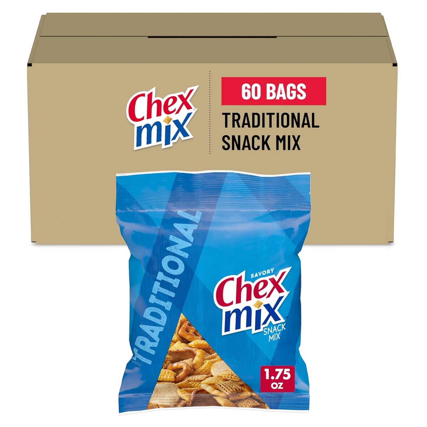 Chex Mix Traditional Flavor Snack Mix - Perfect for On-the-Go