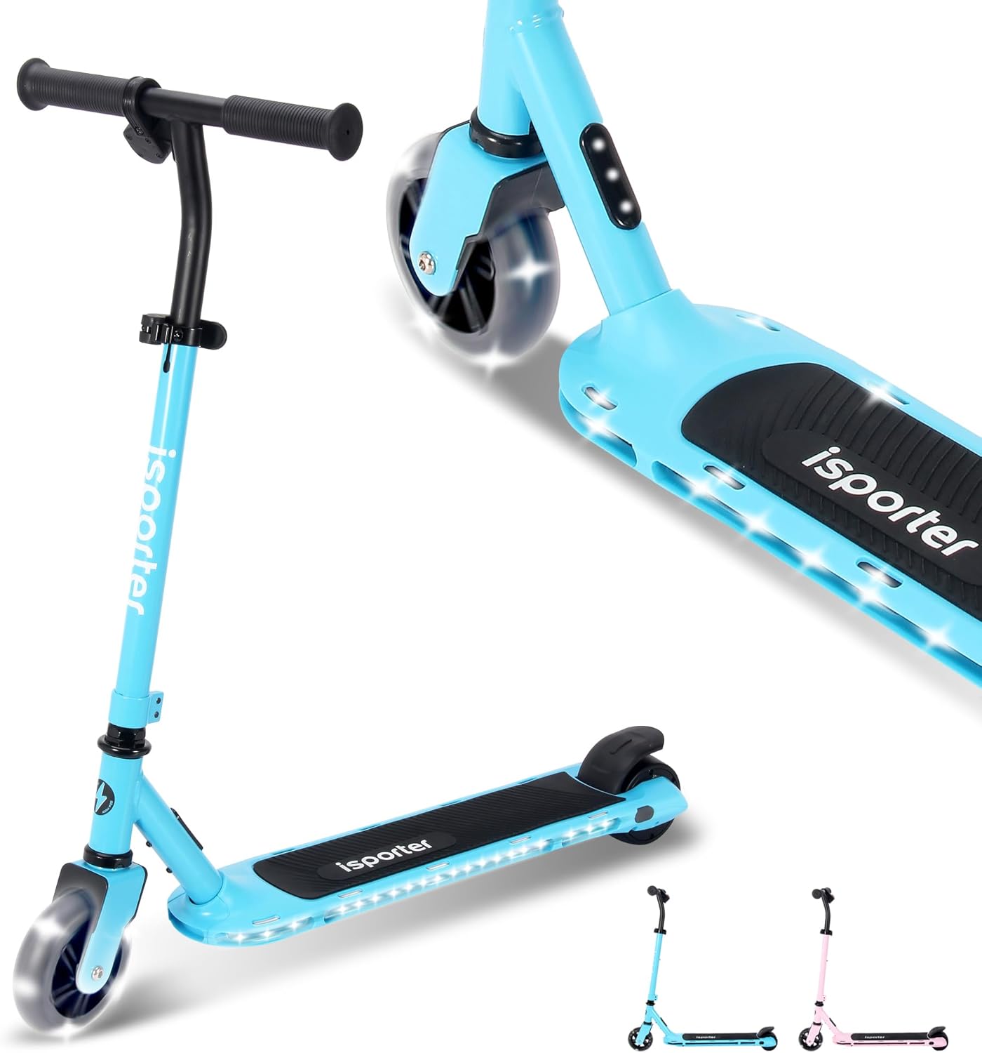 AERO Kids Electric Scooter for Ages 6-12 with LED Lights