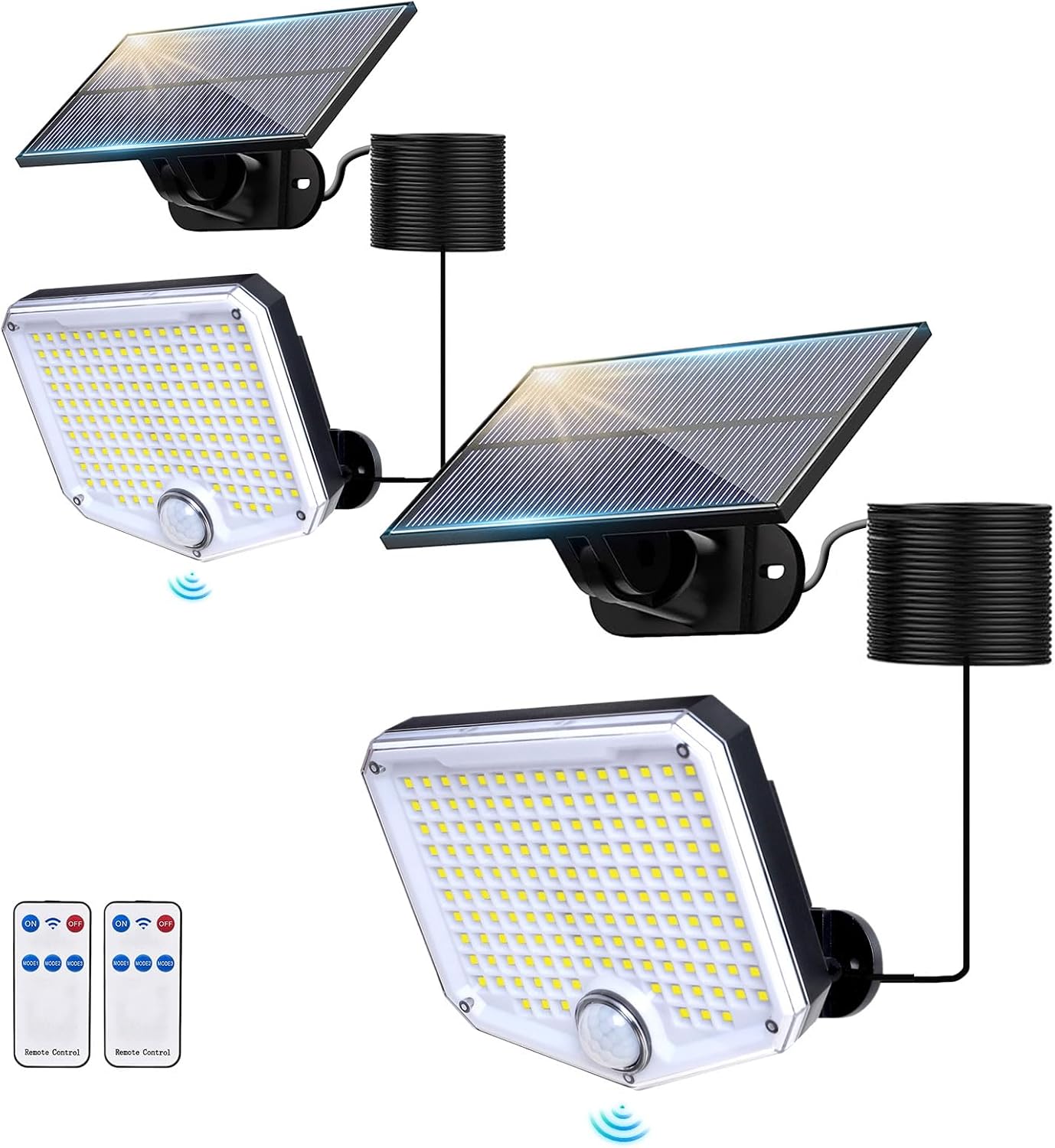 153 LED Solar Wall Lights for Outdoor Security and Illumination