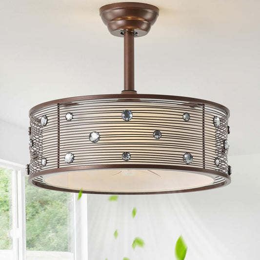 20in Farmhouse Fandelier Ceiling Fan with Light for Any Room