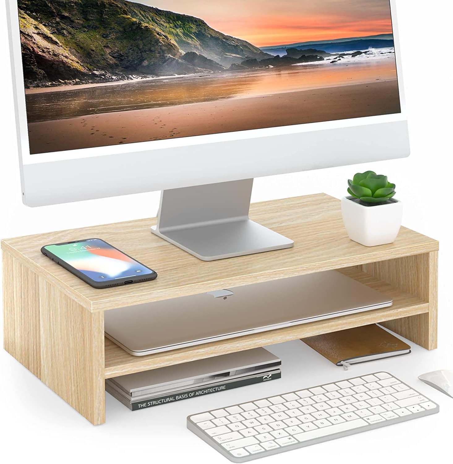 FITUEYES 2 Tier Monitor Riser - Desk Organization