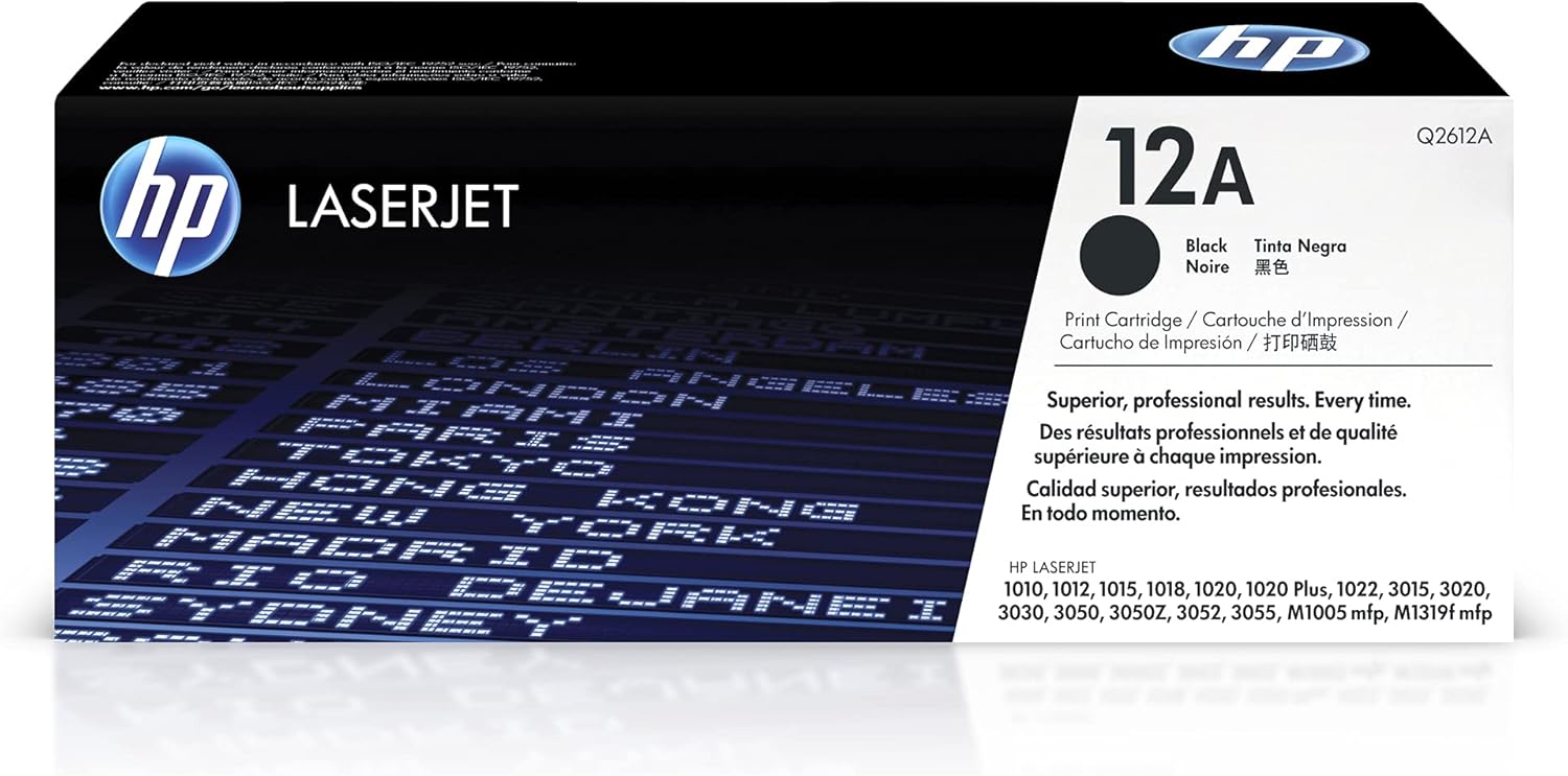 HP 12A Black Toner | For HP LaserJet Printers | High-Quality Prints
