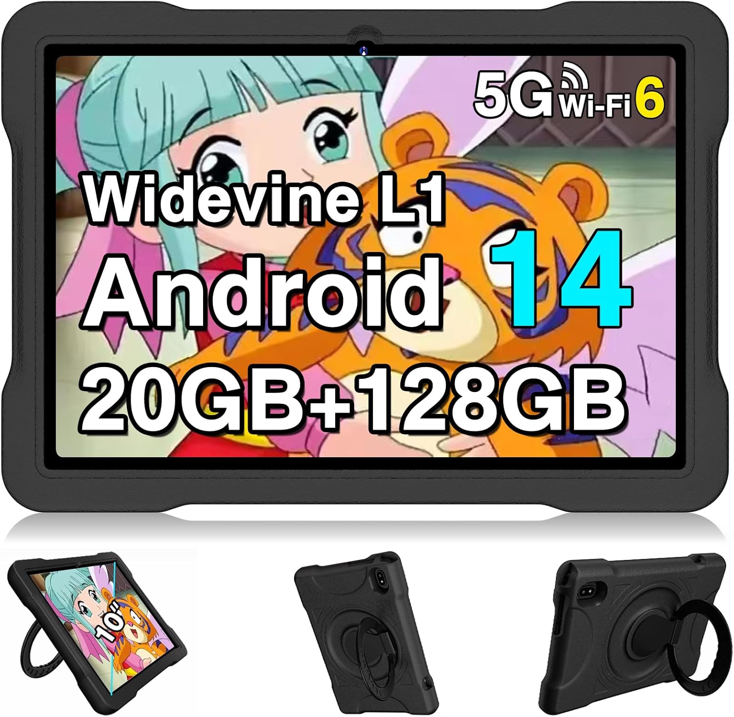 Tablet 10 Inch Android 14 with 20GB RAM and 1TB Expandable Storage