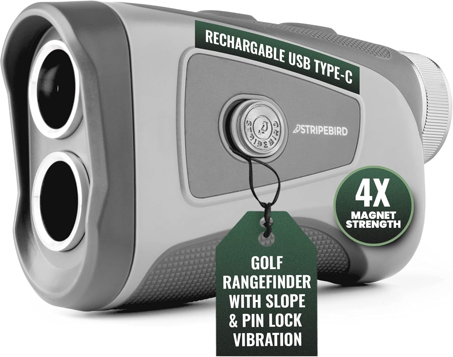 Stripebird Golf Rangefinder with Slope - Pinpoint Accuracy