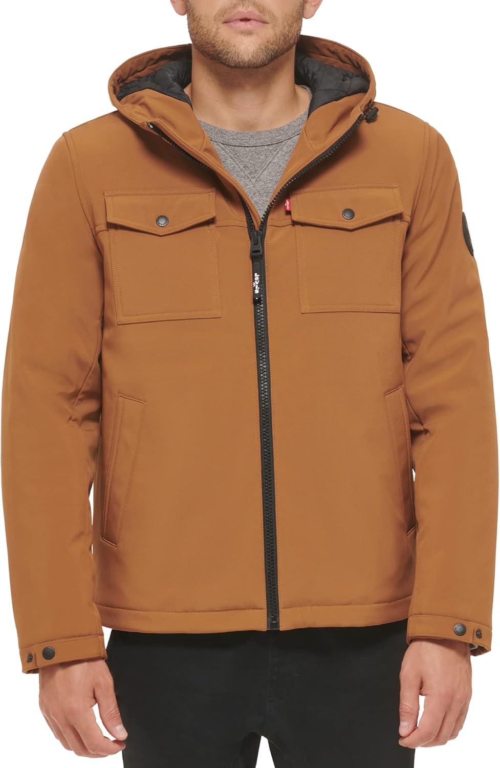 Levi's mens Soft Shell Two Pocket Hooded Trucker Jacket Review