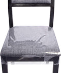 Clear Dining Chair Covers Set of 6 - Waterproof PVC Protection