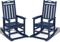 Set of 2 Navy Outdoor Rocking Chairs - 380lbs Support