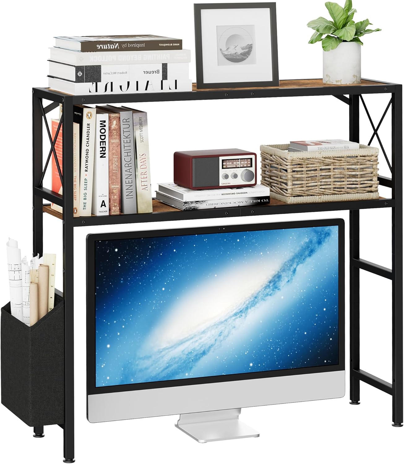 Adjustable Wood Desk Shelf for Monitor - EDS11BR01