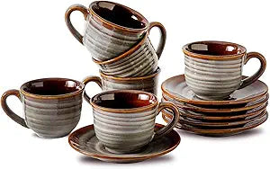 Hasense Cappuccino Cup Set of 6 - Perfect for Coffee Lovers