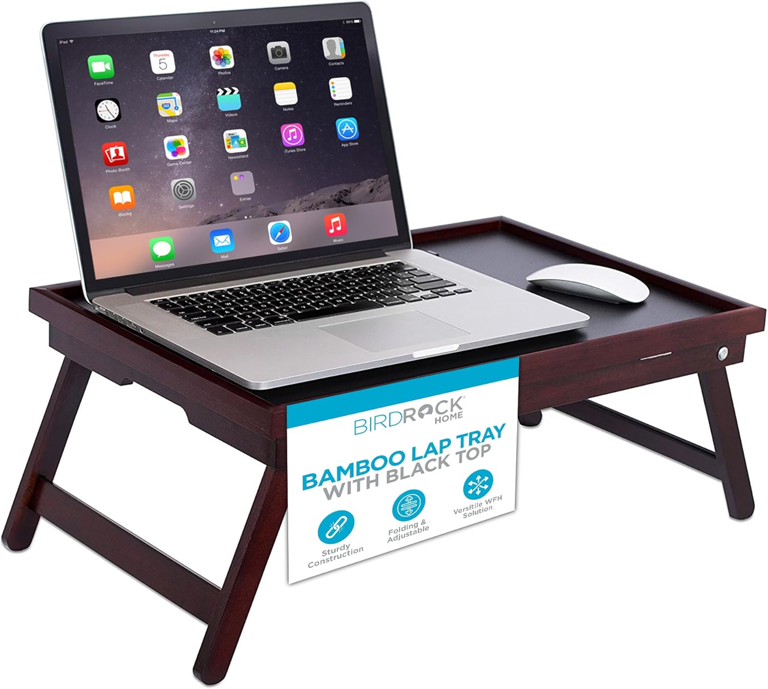 Bamboo Lap Tray: Adjustable Laptop Desk