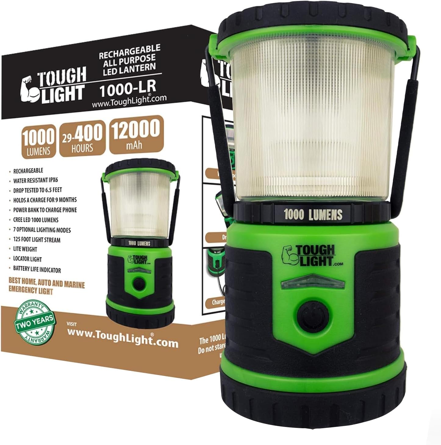USB Rechargeable Camping Lantern with 1000 Lumens Brightness