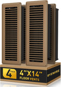 4x14 Floor Register Vent Covers - Heavy Duty 4 Pack