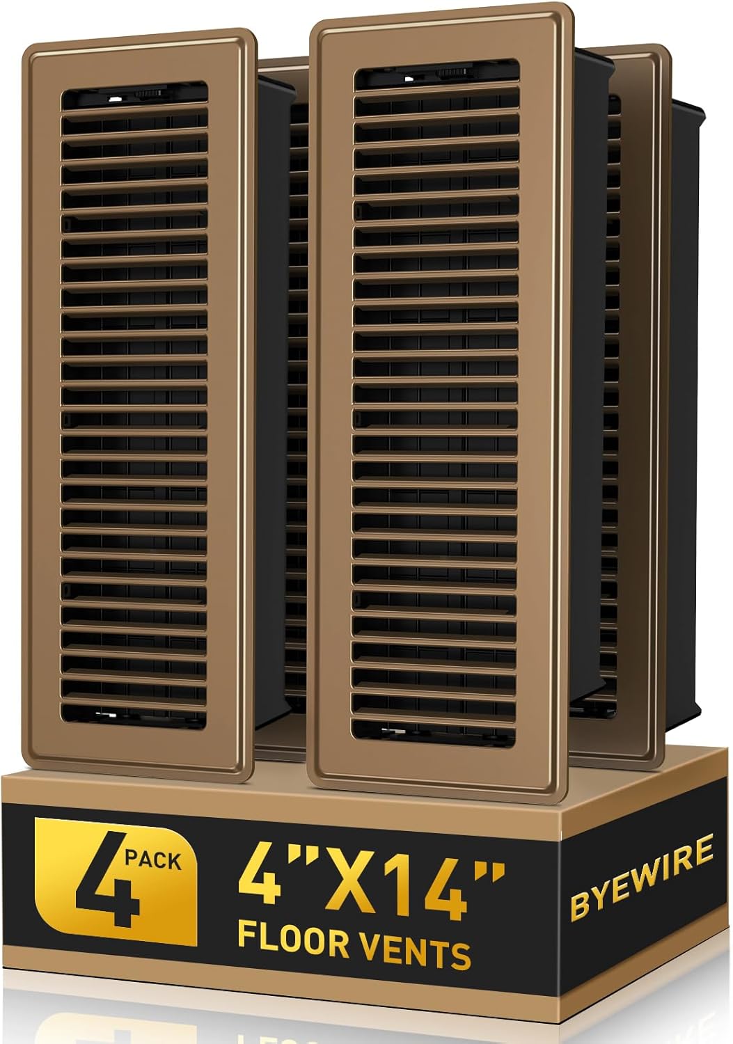 4x14 Floor Register Vent Covers - Heavy Duty Steel for Home