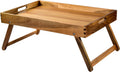 Extra Large Folding Bed Tray Table 22 x 14 - Acacia Wood Breakfast
