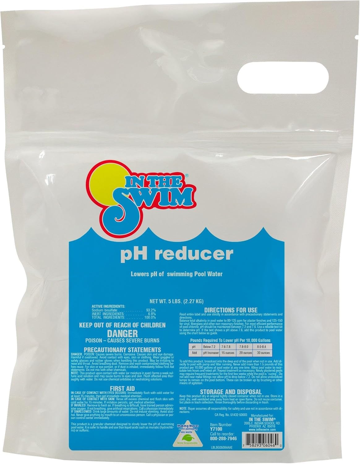 In The Swim pH Reducer for Pools, Spas, and Hot Tubs - 5 lbs