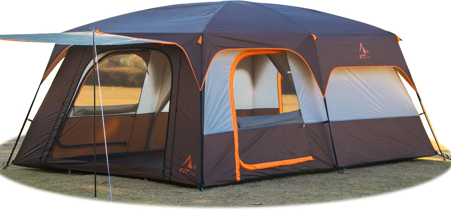 KTT Extra Large Family Cabin Tent for 10-14 People Camping