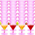 Boao 100 Pcs Plastic Martini Glasses 2 oz Disposable Martini Glasses