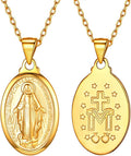 U7 Saint Benedict Medal Necklace for Men and Women, 22in-24