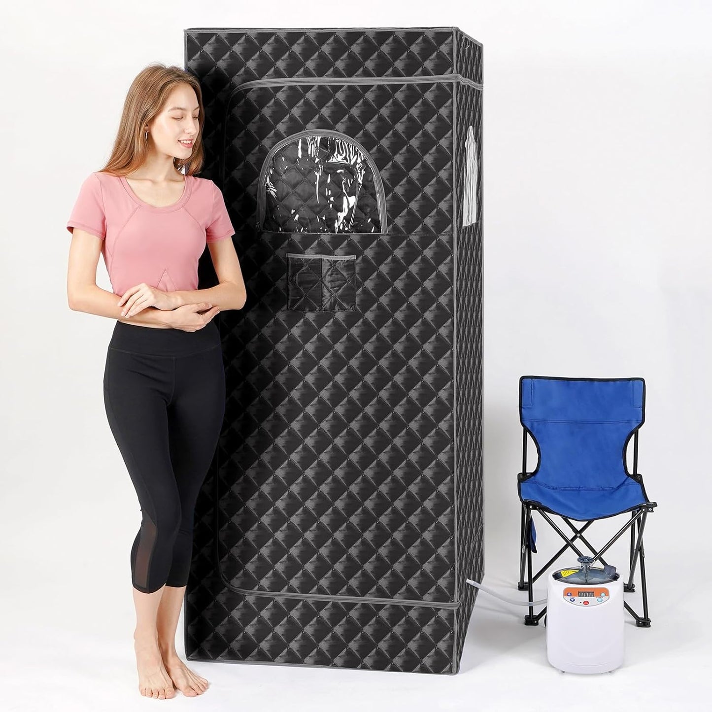 Portable Single Person Sauna Box with Steamer & Accessories by Linego