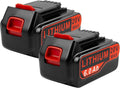 ARyee LB2X4020 6.0Ah 20V Lithium Battery for Black and Decker - Longer
