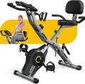 Exercise Bike 5-in-1 Foldable Stationary Bike - Quiet, Stable Home