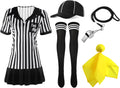 Referee Costume Set for Women - Complete 5-Piece Umpire Outfit