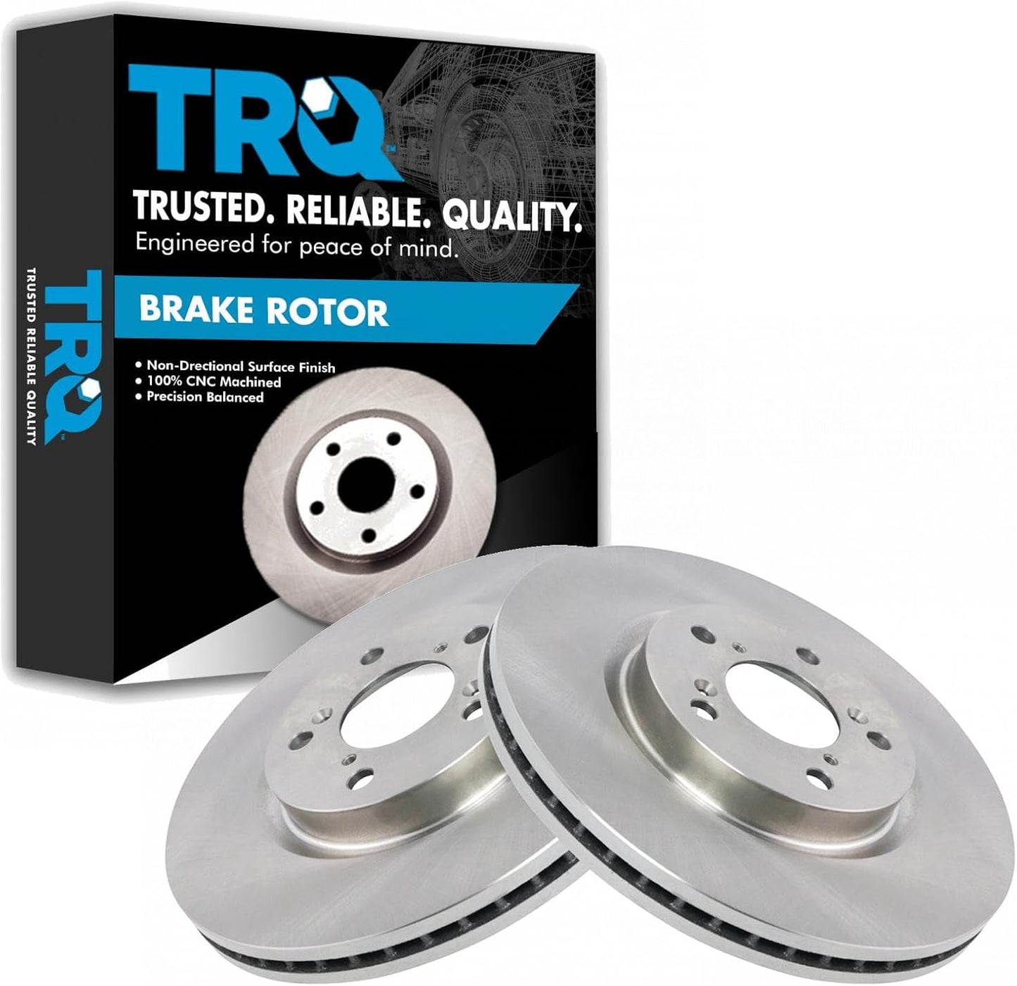 TRQ Front Brake Rotors Set Vented for Acura TL and Honda Odyssey
