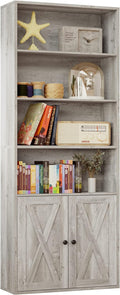 Industrial Bookshelf 6-Shelf Bookcase 70 in Tall - Sturdy Storage