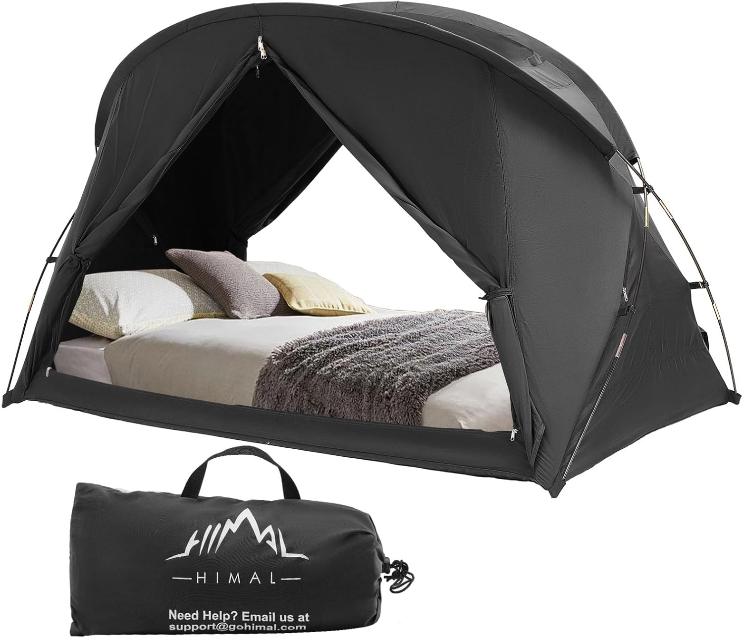 UNIHIMAL Twin Bed Tent: Blackout Privacy Canopy