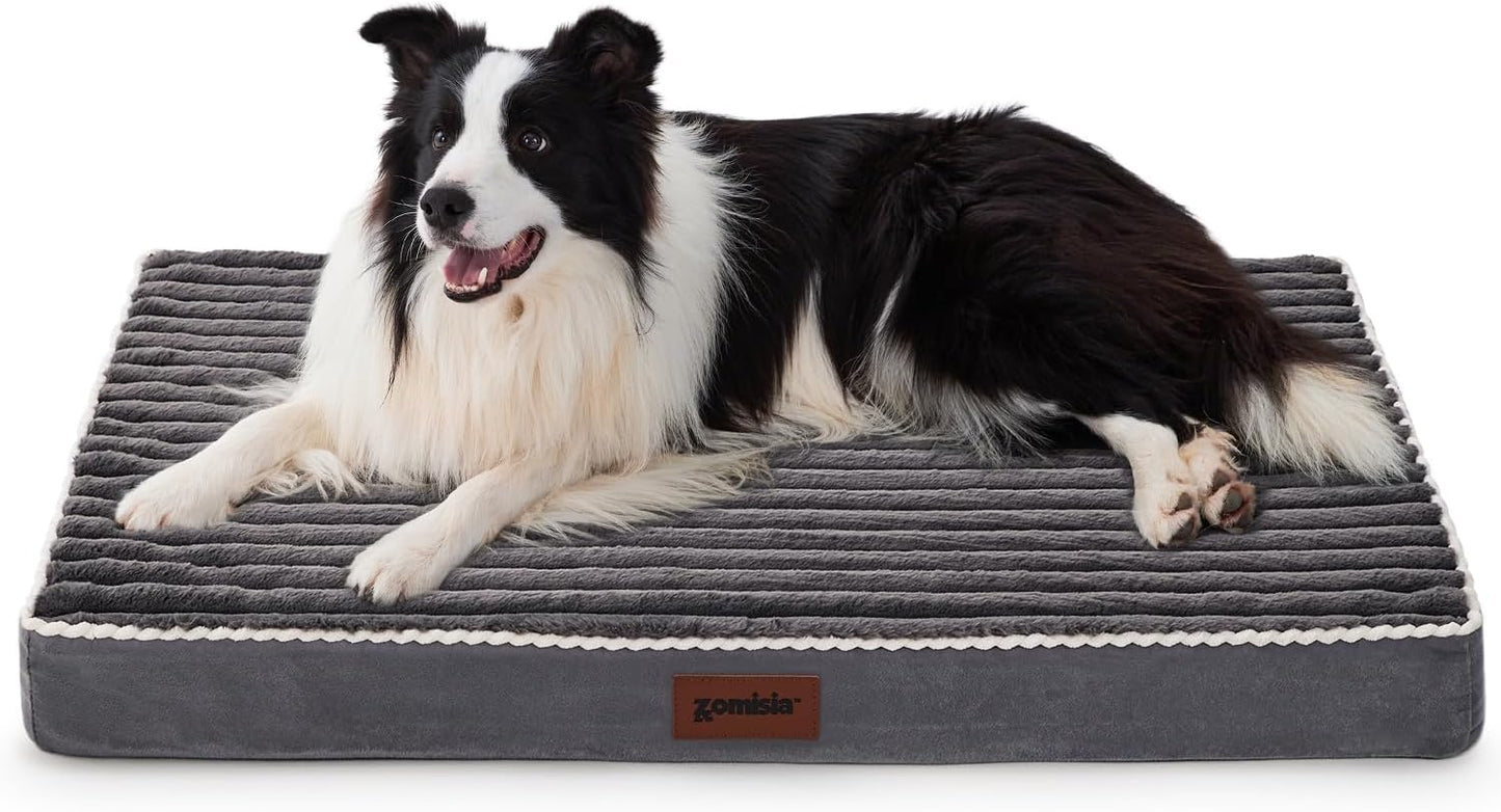 Orthopedic Dog Crate Bed for Large Dogs - Waterproof and Stylish