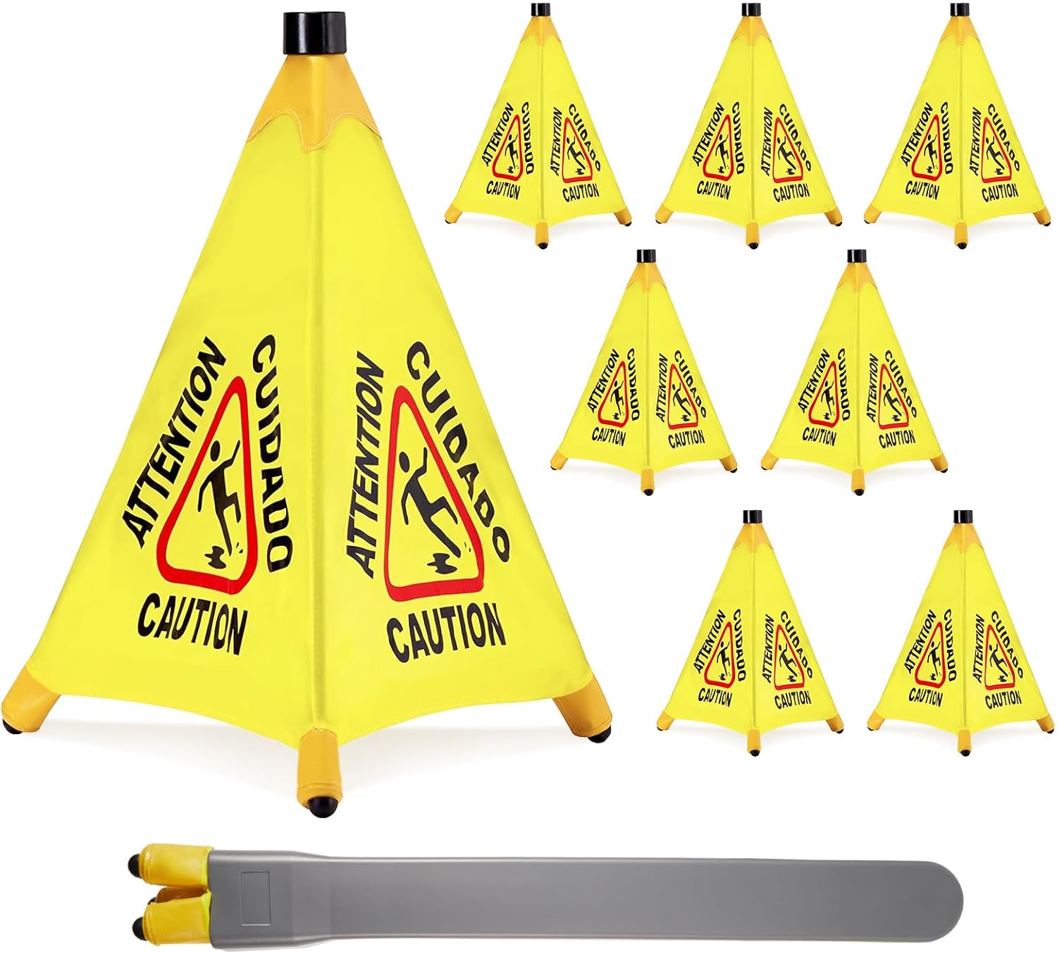8 Pcs Pop Up Wet Floor Sign for Safety in Commercial Spaces