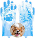 Pet Grooming Gloves Silicone Dog Washing Gloves - Massage & Shedding