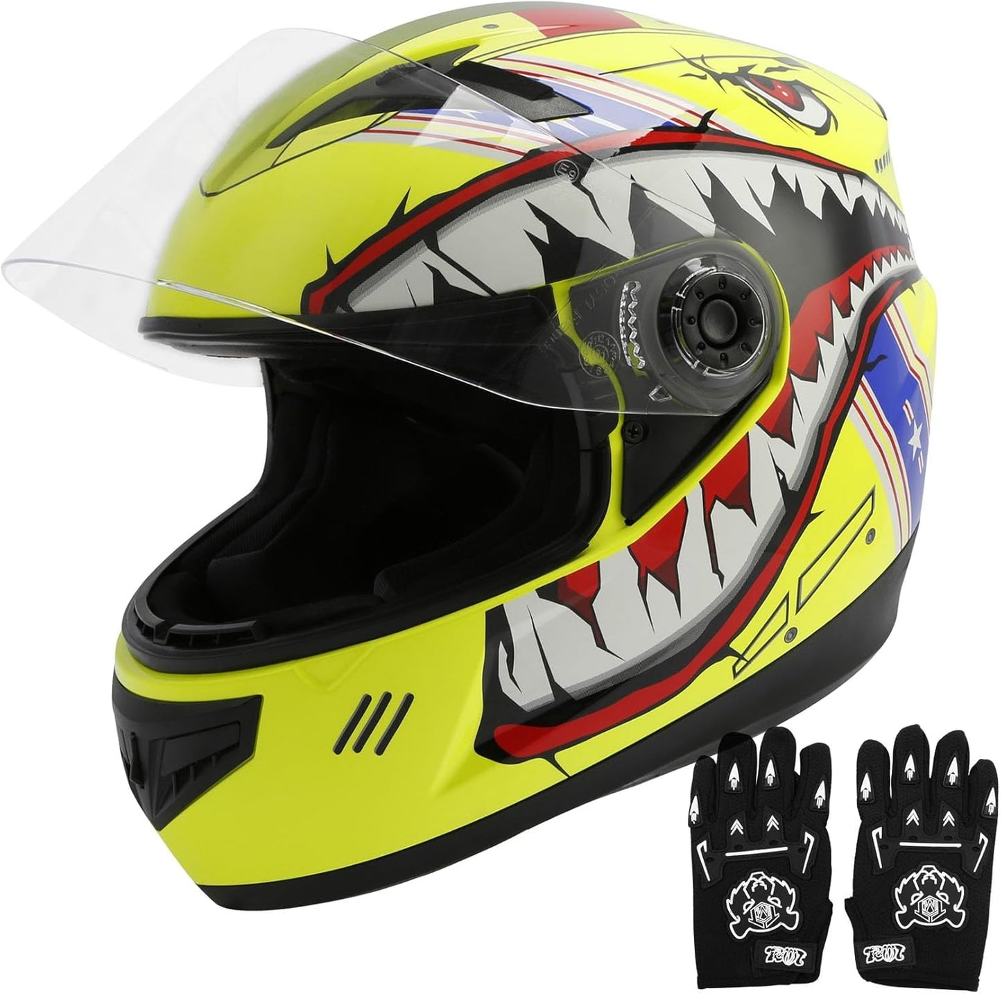 TCT-MOTORPARTS Youth Kids Motocross Helmet for ATV and BMX