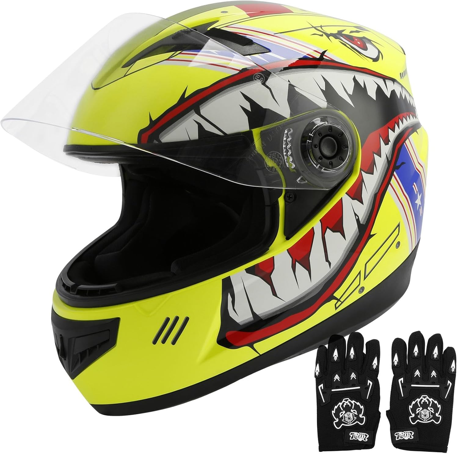 TCT-MOTORPARTS Youth Kids Motocross Helmet for ATV and BMX